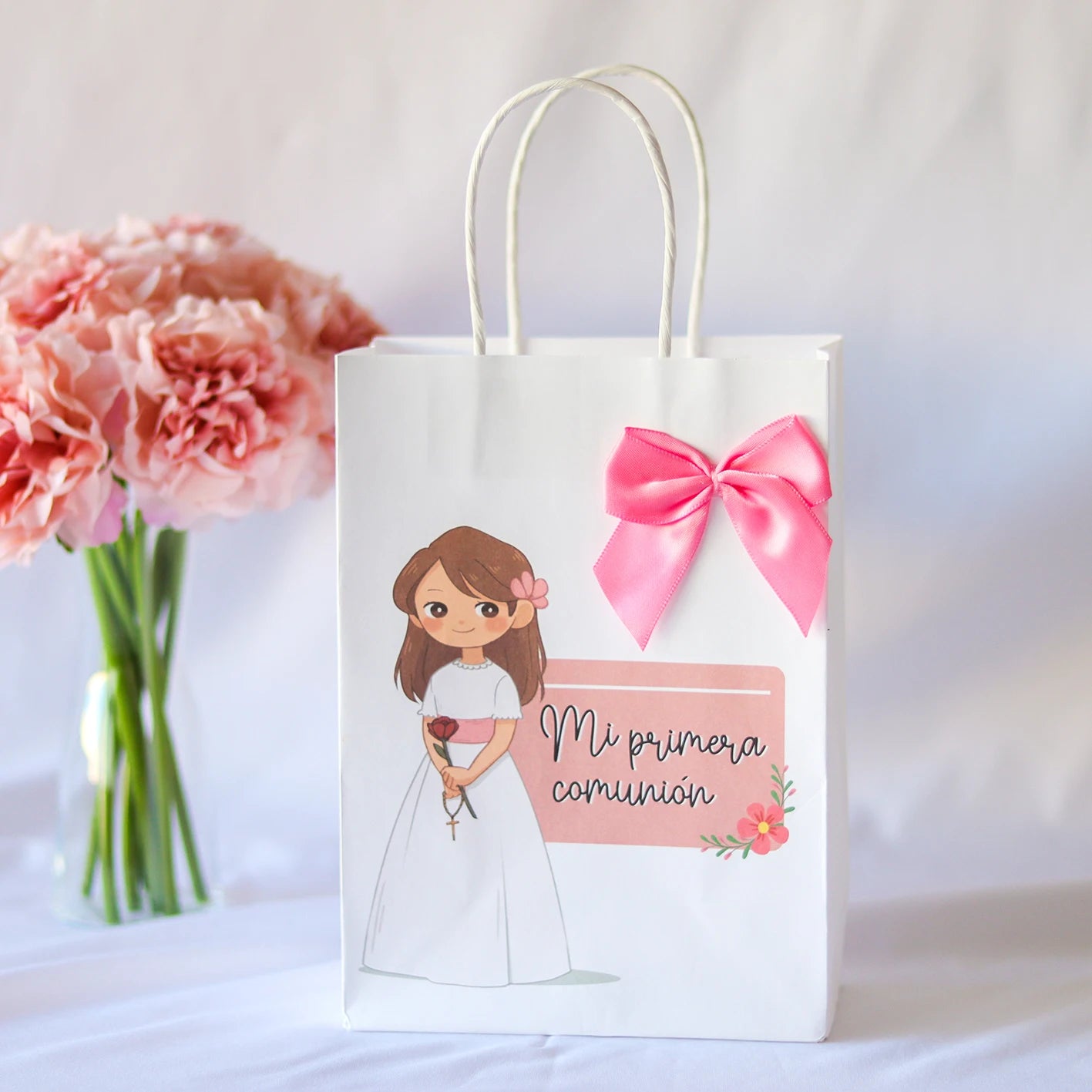 Pack de 12 a 42 Bolsas de Papel para Comunión Niño o Niña – 21 cm y 27 cm – Detalles Invitados