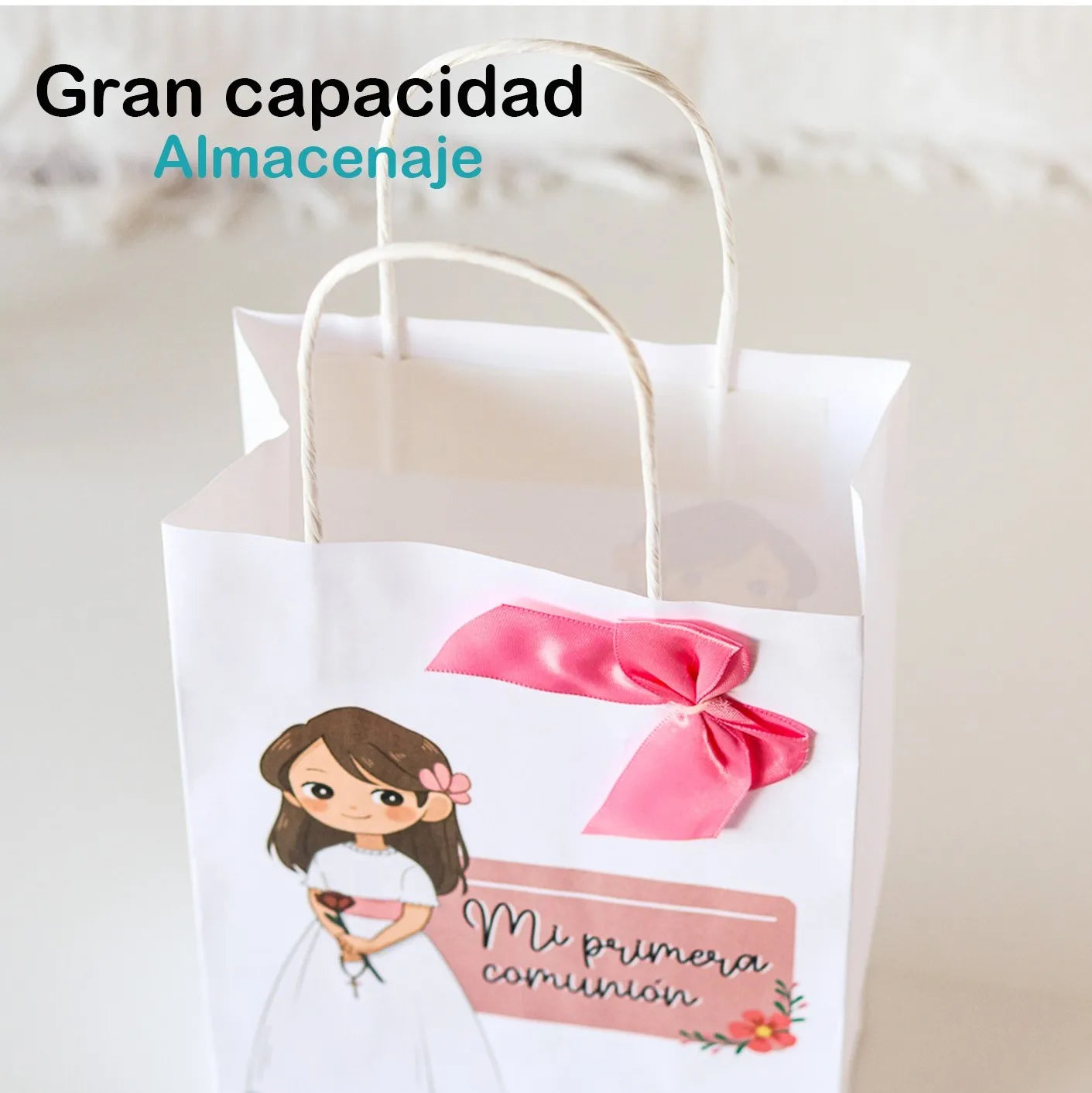 Pack de 12 a 42 Bolsas de Papel para Comunión Niño o Niña – 21 cm y 27 cm – Detalles Invitados