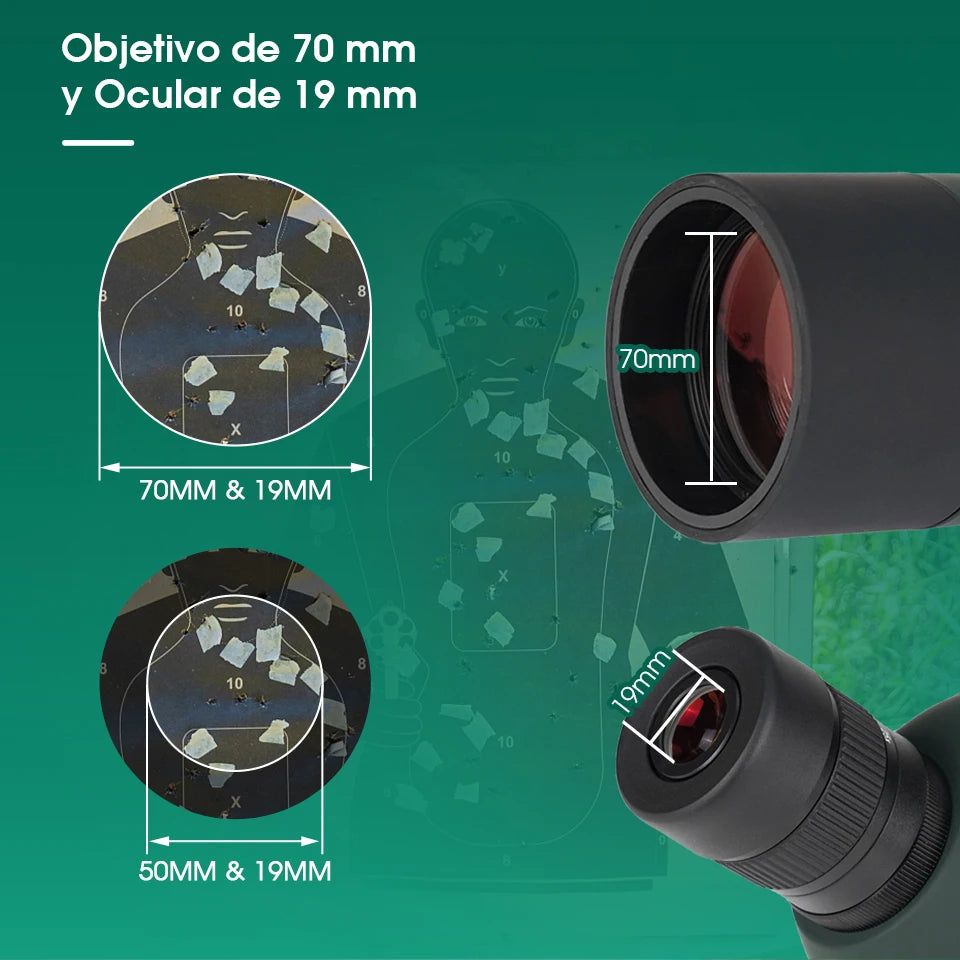 Telescopio Terrestre SVBONY SV28/SV28 PLUS 25-75x70mm con Trípode | Impermeable IPX4 | Observación de Aves, Tiro al Blanco y Naturaleza