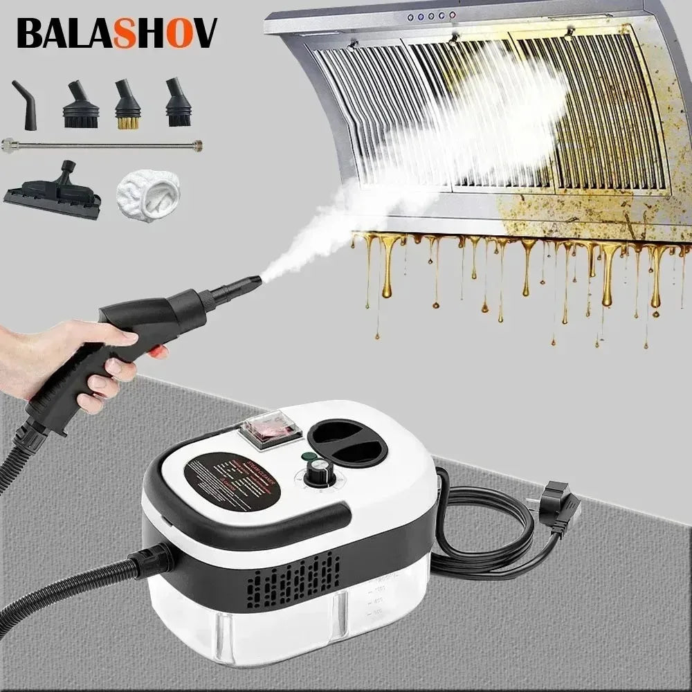 Limpiadora de Vapor Portátil BALASHOV – Alta Temperatura, +1400W, Cocina, Coche, Aire Acondicionado, 220V EU