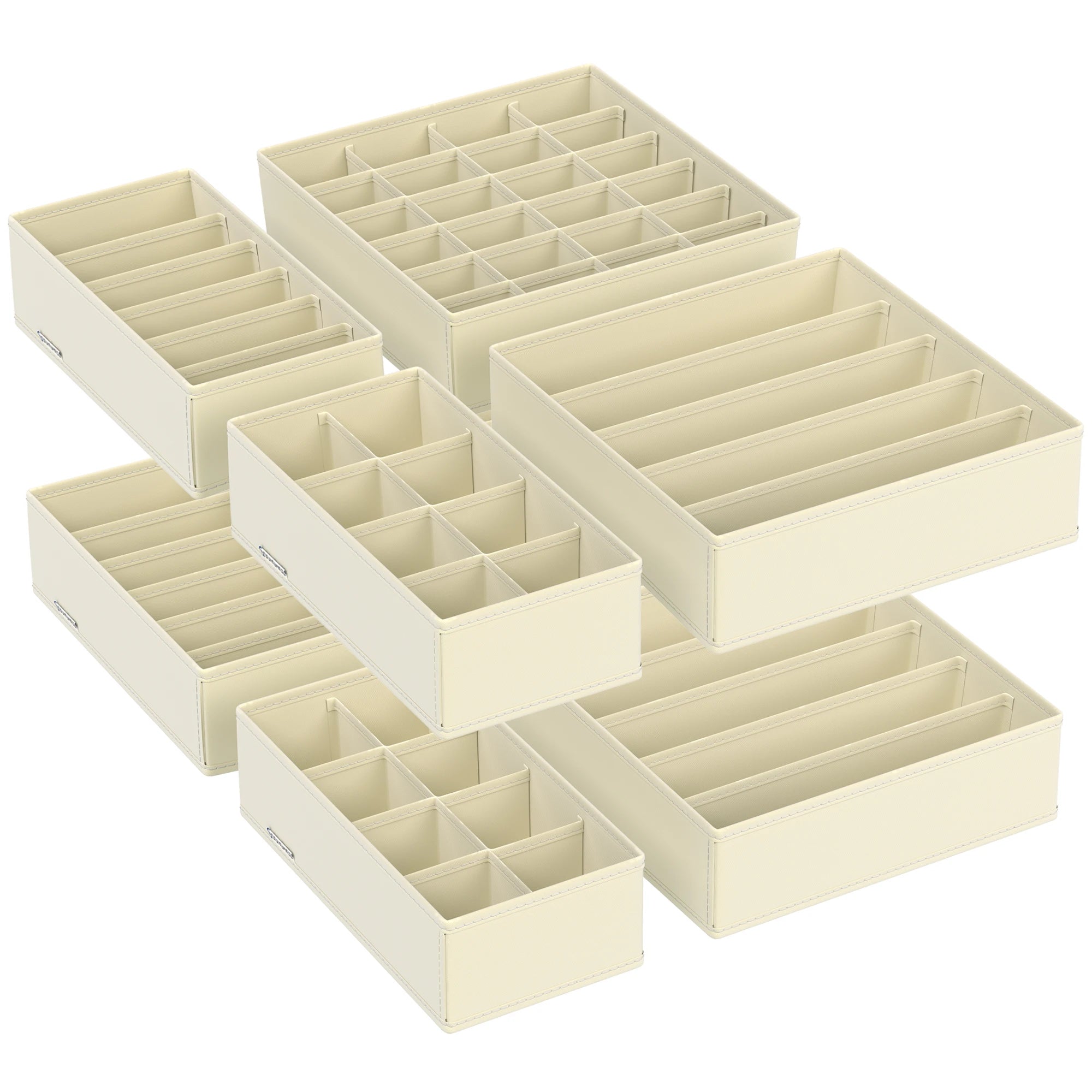 Organizadores de Cajón SONGMICS – Pack 8 Piezas Plegables para Sujetadores, Ropa Interior, Calcetines y Corbatas