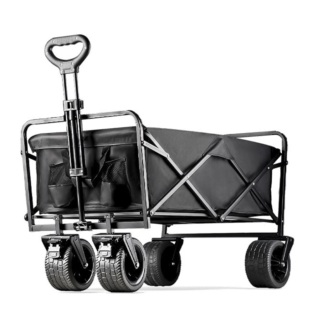 Carrito Plegable de Jardín y Camping con Ruedas y Asa — Gran Capacidad hasta 200kg