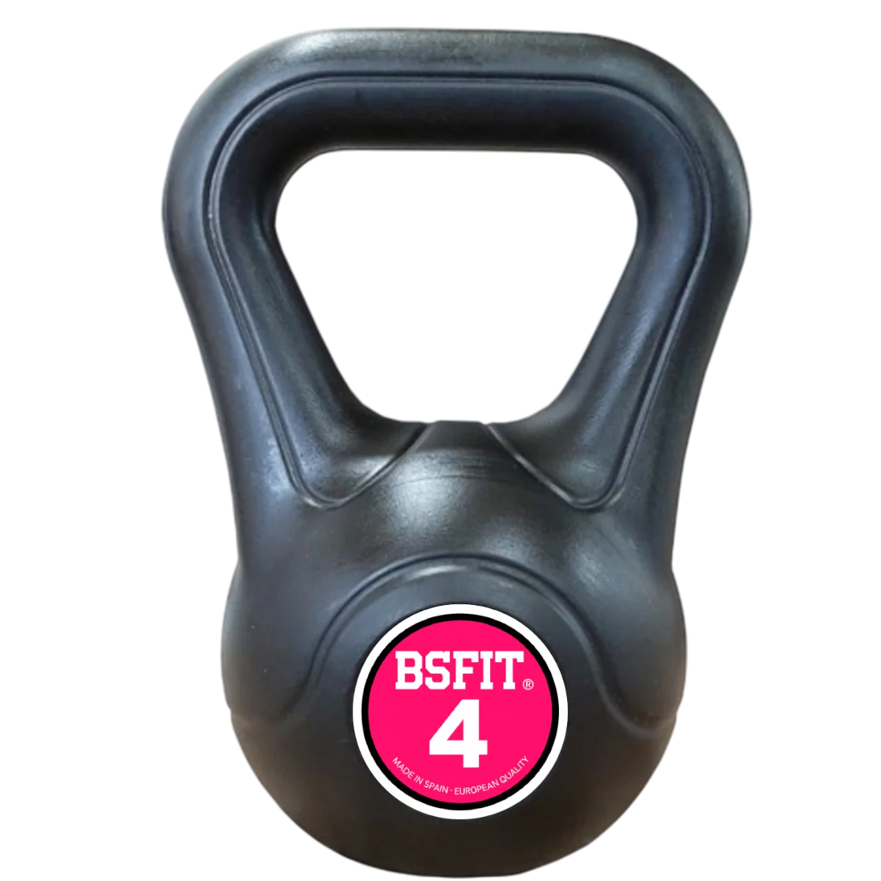 Kettlebell de Plástico Relleno de Hormigón Bsfit | Antideslizante | Entrenamiento Funcional en Casa y Gimnasio