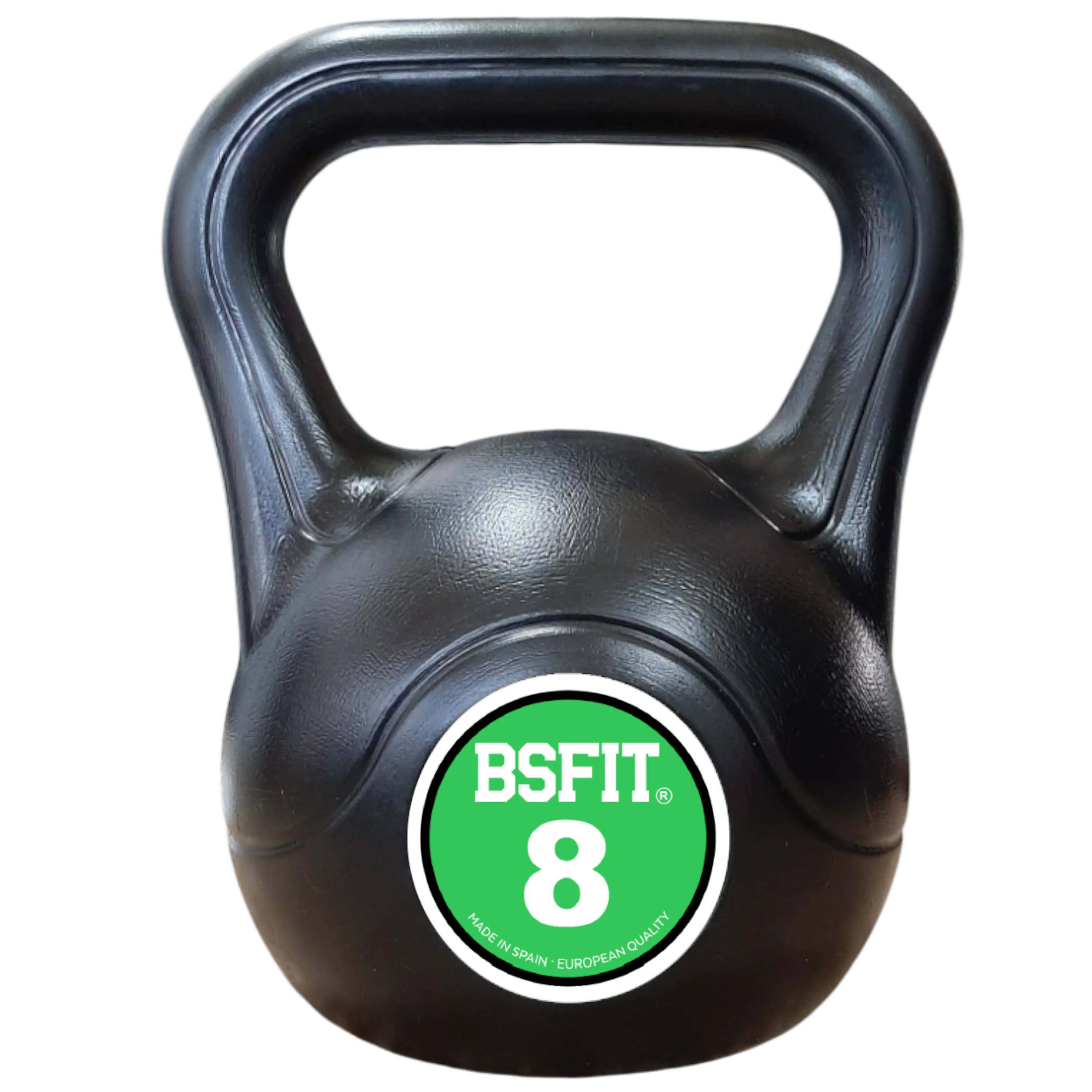 Kettlebell de Plástico Relleno de Hormigón Bsfit | Antideslizante | Entrenamiento Funcional en Casa y Gimnasio