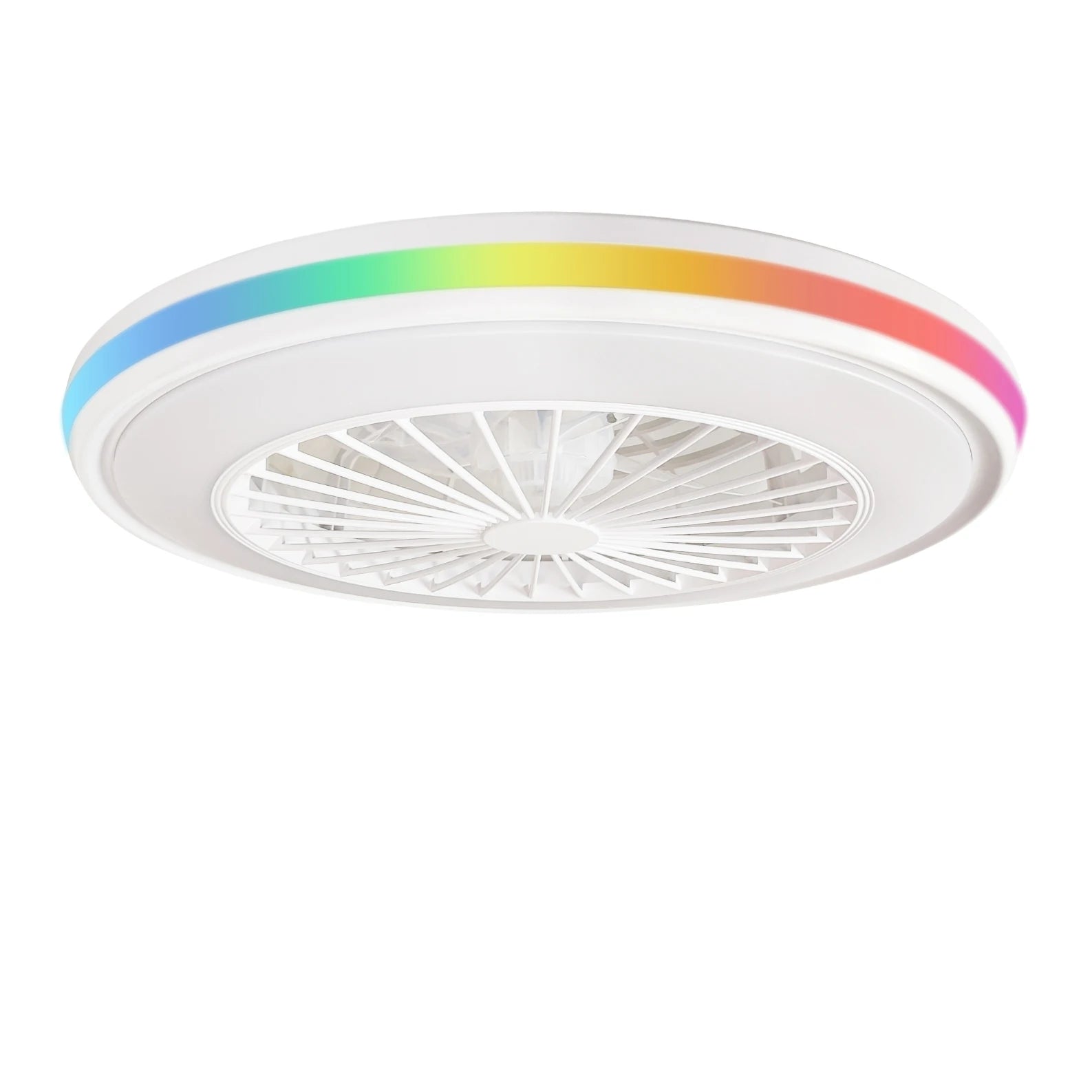 Ventilador de Techo LED Atomant Ø50cm | Luz LED 48W CCT+RGB | Motor DC Silencioso | Mando a Distancia | Modo Verano/Invierno