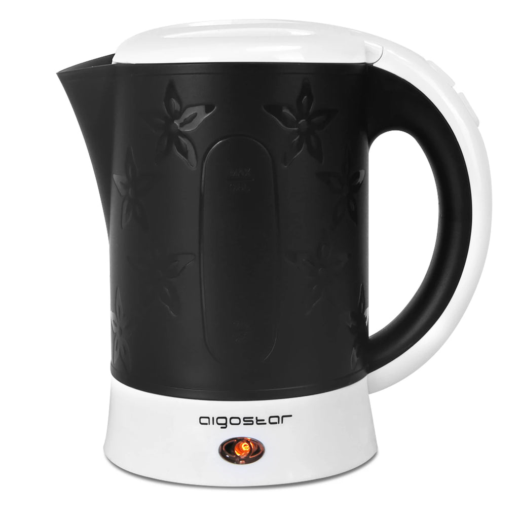 Hervidor Eléctrico Aigostar 0,6L | Apagado Automático | Protección Anticalentamiento | Sin BPA | Incluye 2 Tazas y 2 Cucharas