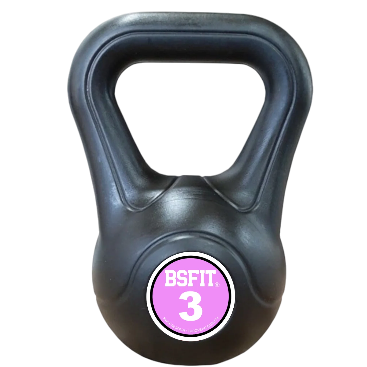 Kettlebell de Plástico Relleno de Hormigón Bsfit | Antideslizante | Entrenamiento Funcional en Casa y Gimnasio