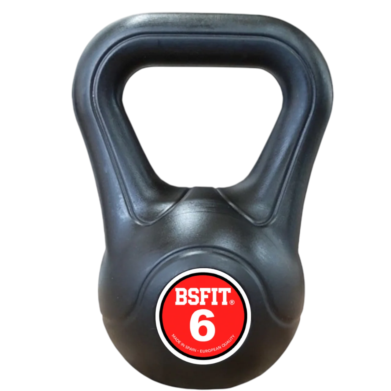 Kettlebell de Plástico Relleno de Hormigón Bsfit | Antideslizante | Entrenamiento Funcional en Casa y Gimnasio