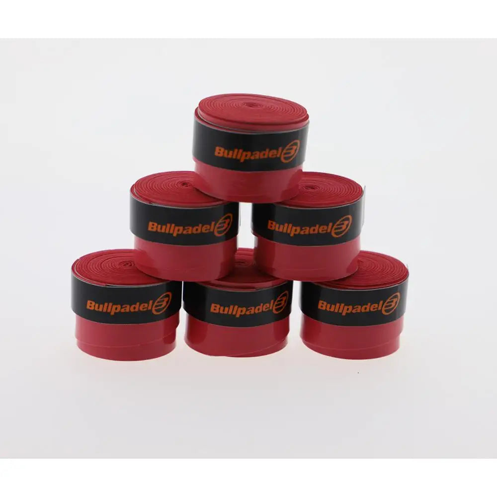Pack 6 Overgrips PRO Bullpadel para Pádel | Negro, Blanco, Rojo, Amarillo, Naranja | Máximo Agarre y Confort
