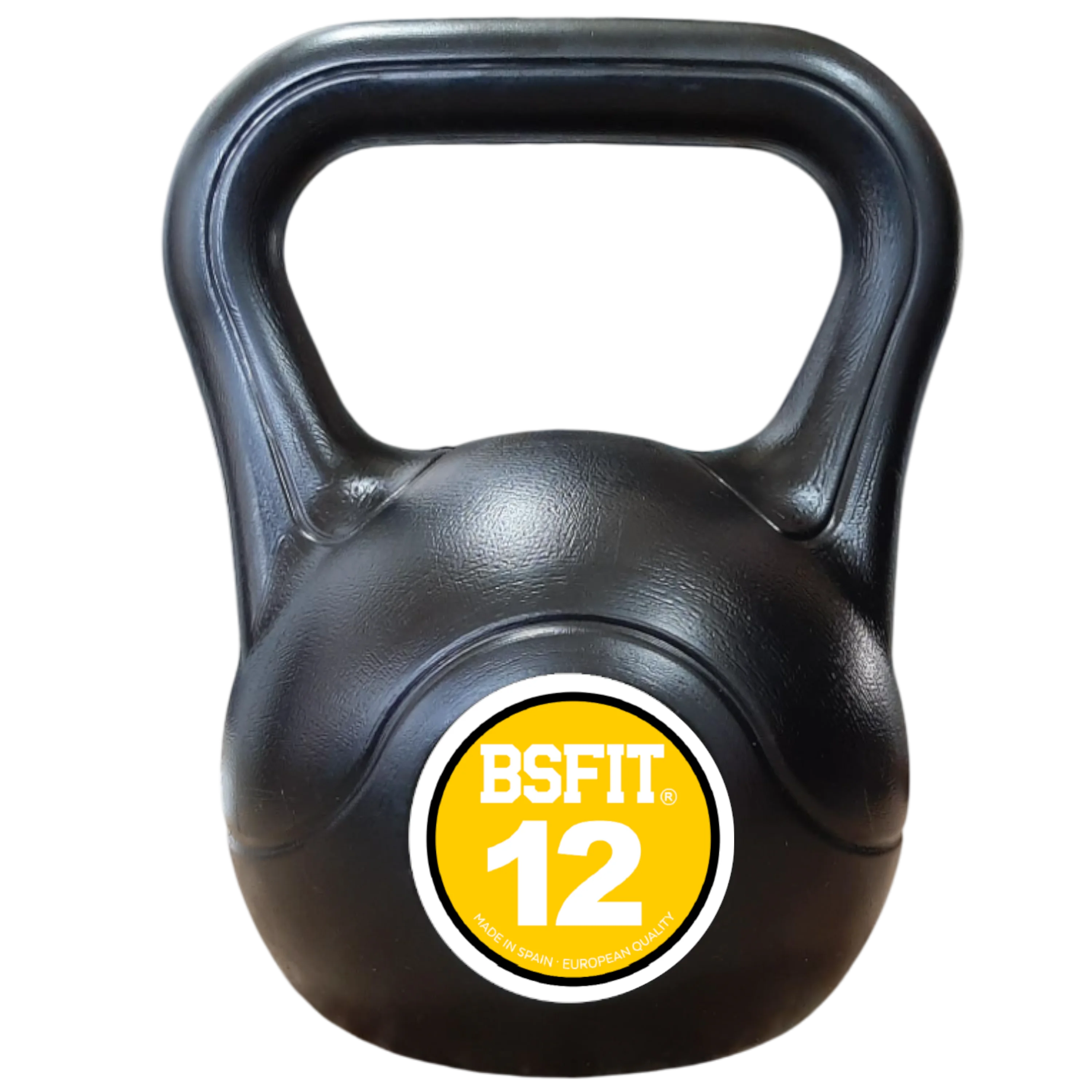 Kettlebell de Plástico Relleno de Hormigón Bsfit | Antideslizante | Entrenamiento Funcional en Casa y Gimnasio