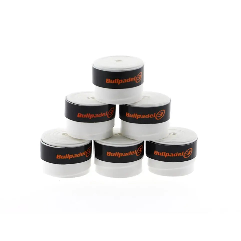 Pack 6 Overgrips PRO Bullpadel para Pádel | Negro, Blanco, Rojo, Amarillo, Naranja | Máximo Agarre y Confort