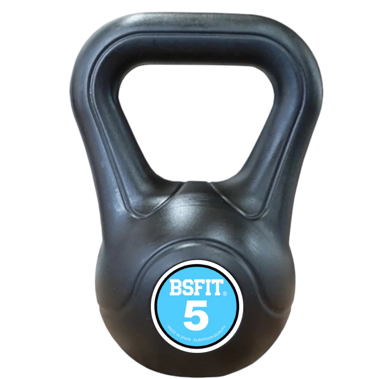 Kettlebell de Plástico Relleno de Hormigón Bsfit | Antideslizante | Entrenamiento Funcional en Casa y Gimnasio