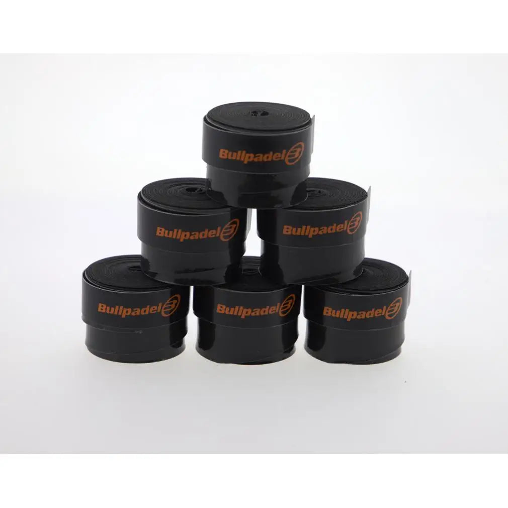 Pack 6 Overgrips PRO Bullpadel para Pádel | Negro, Blanco, Rojo, Amarillo, Naranja | Máximo Agarre y Confort