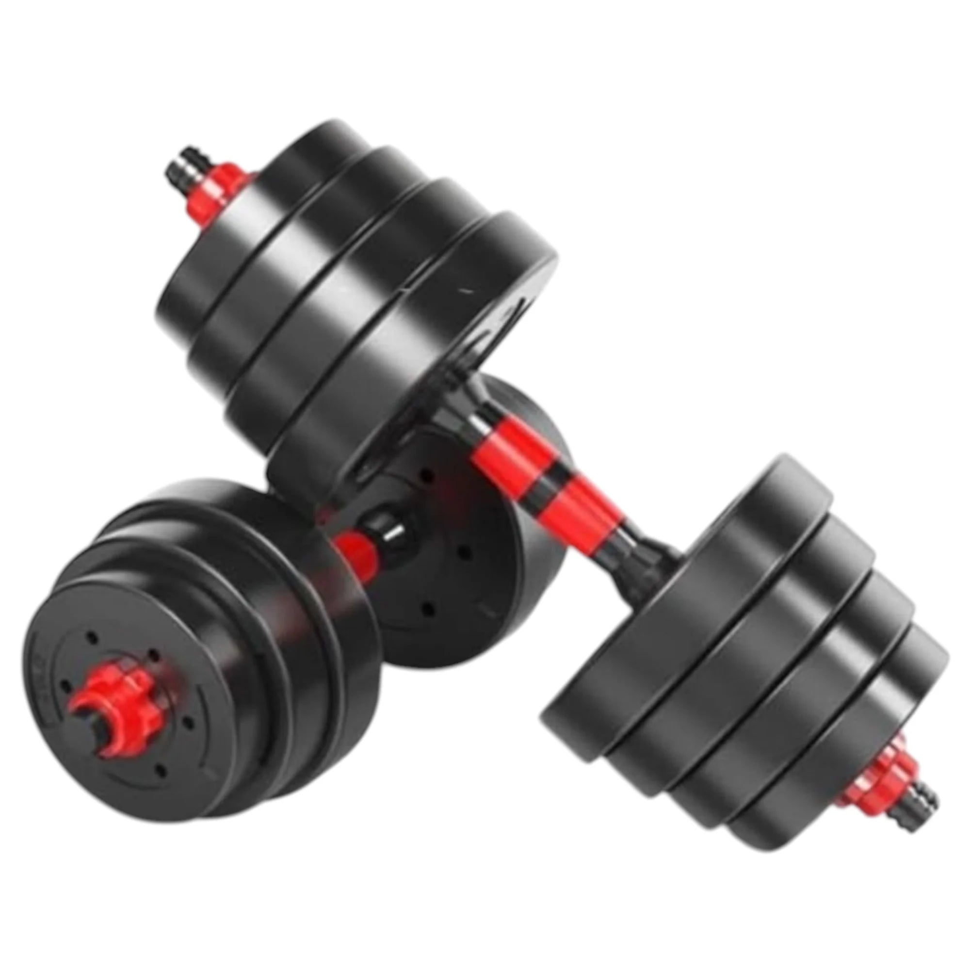 Mancuernas Ajustables 2 en 1 con Barra | Set de Pesas 10-20 kg | Entrenamiento Completo en Casa