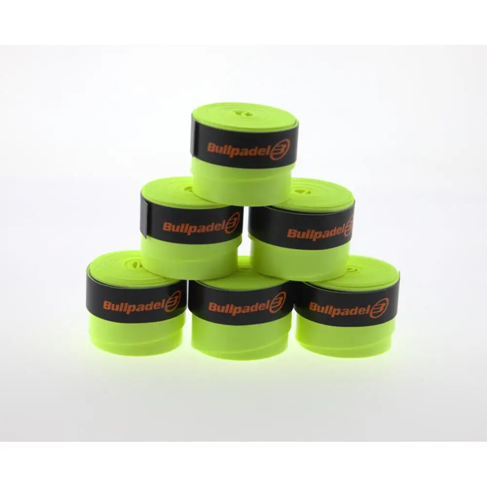 Pack 6 Overgrips PRO Bullpadel para Pádel | Negro, Blanco, Rojo, Amarillo, Naranja | Máximo Agarre y Confort