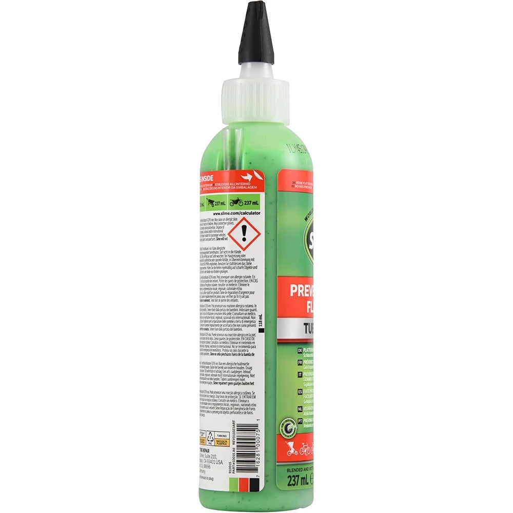 Sellante Antipinchazos Slime con Tecnología Fibro-Seal | Repara Pinchazos hasta 6mm | No Tóxico para Bicicletas