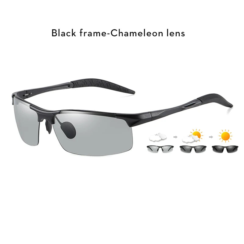 Gafas de Sol COOLPANDAS Fotocromáticas Polarizadas – Montura Aluminio-Magnesio, UV400, Hombre y Mujer