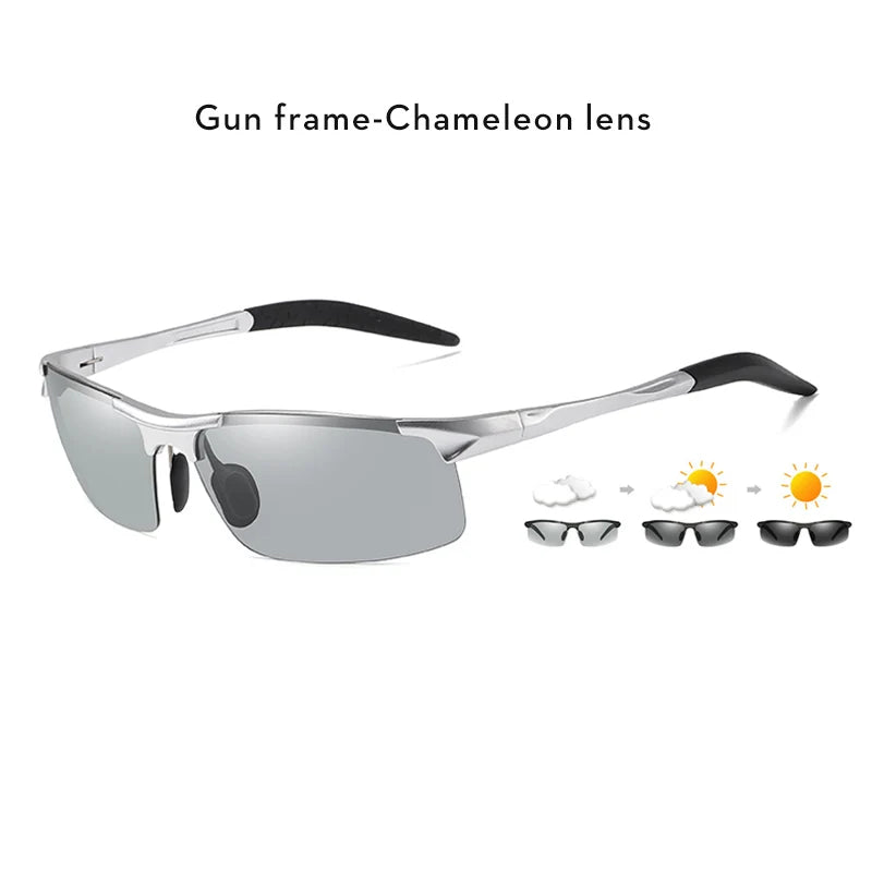 Gafas de Sol COOLPANDAS Fotocromáticas Polarizadas – Montura Aluminio-Magnesio, UV400, Hombre y Mujer