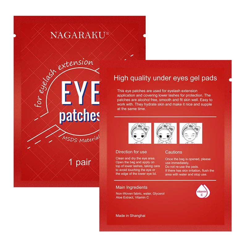 Parches de Hidrogel para Extensiones de Pestañas Nagaraku
