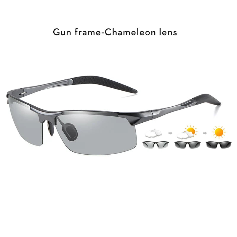 Gafas de Sol COOLPANDAS Fotocromáticas Polarizadas – Montura Aluminio-Magnesio, UV400, Hombre y Mujer