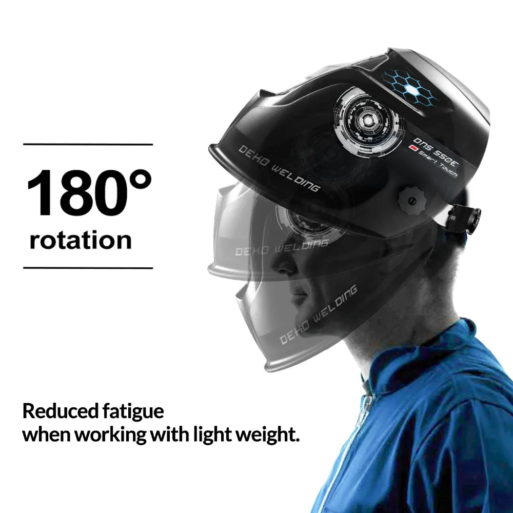 Careta de Soldadura Automática DEKOPRO Solar – Oscurecimiento Automático, Rango 4/9-13, MIG MMA TIG