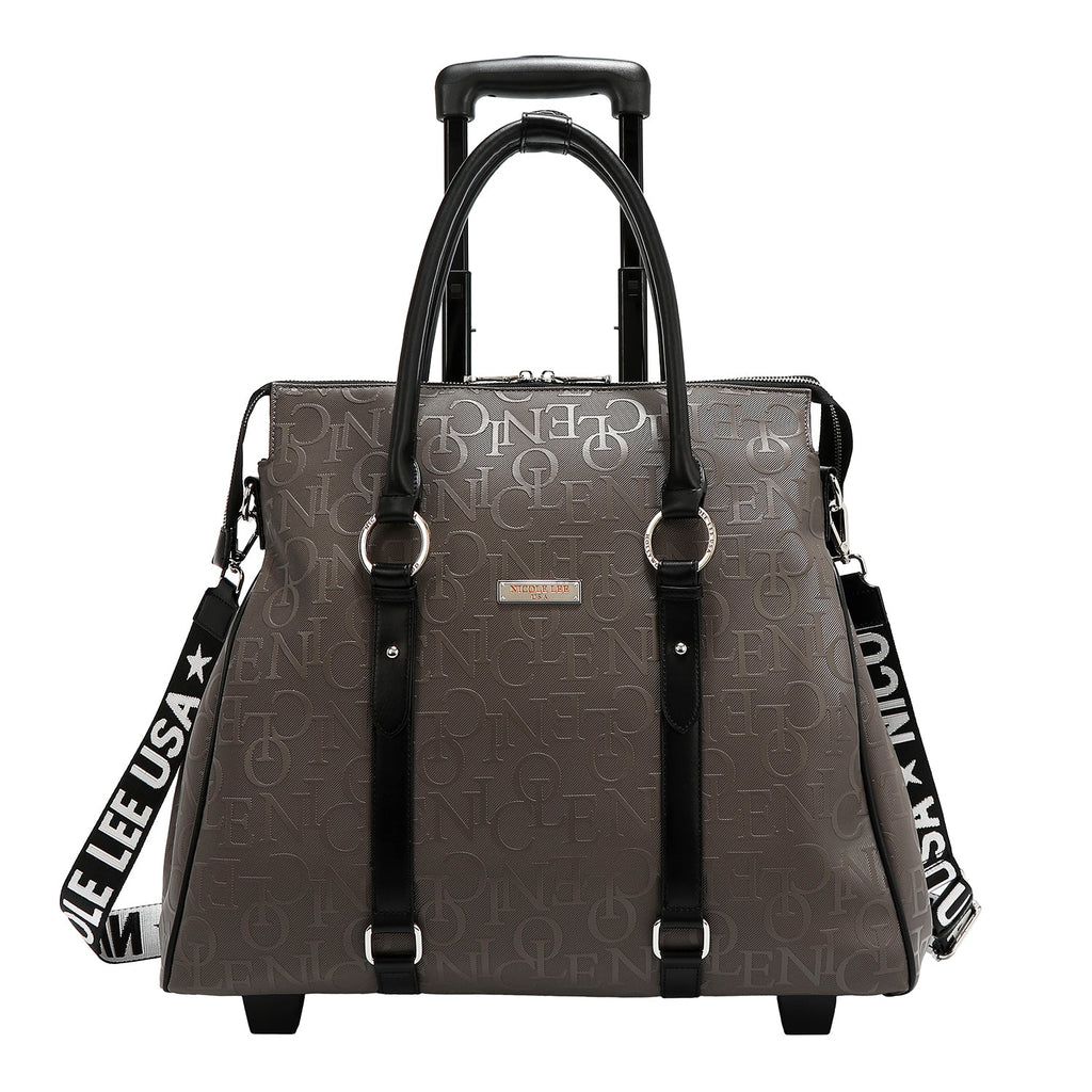 BOLSO CON RUEDAS MONOGRAMA (GRIS OSCURO)-0