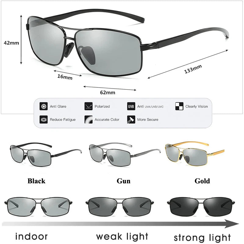 Gafas de Sol Fotocromaticas Polarizadas LIOUMO — Camaleón UV400 para Hombre y Mujer