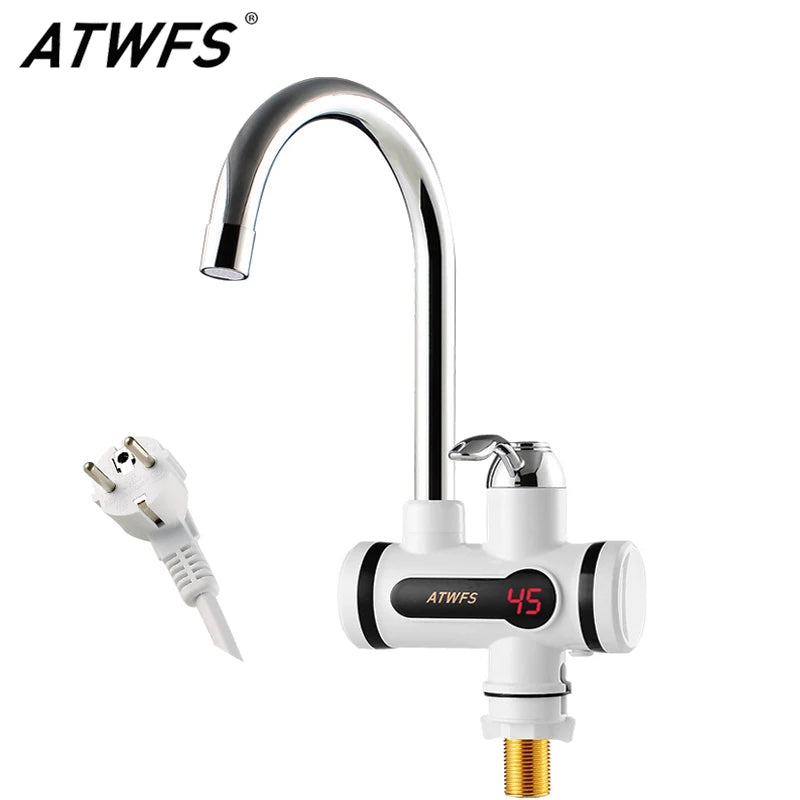 Grifo Calentador de Agua Instantáneo ATWFS para Cocina — Sin Depósito, Digital, 220V