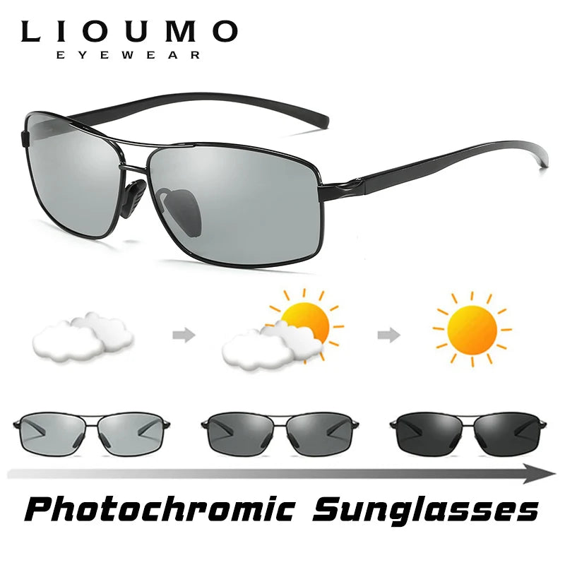 Gafas de Sol Fotocromaticas Polarizadas LIOUMO — Camaleón UV400 para Hombre y Mujer