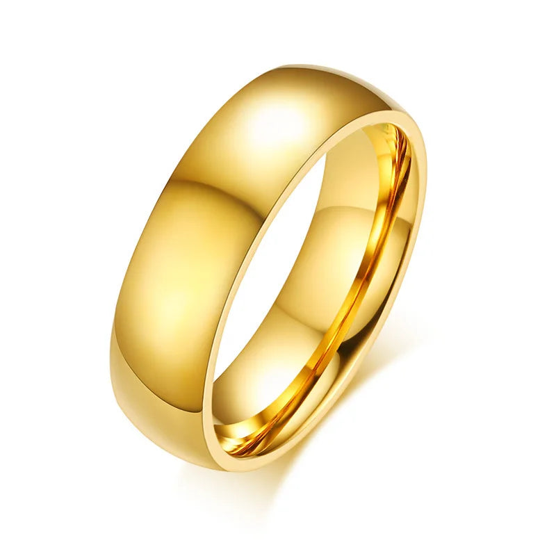 Anillo de Boda Clásico Vnox en Oro de Acero Inoxidable