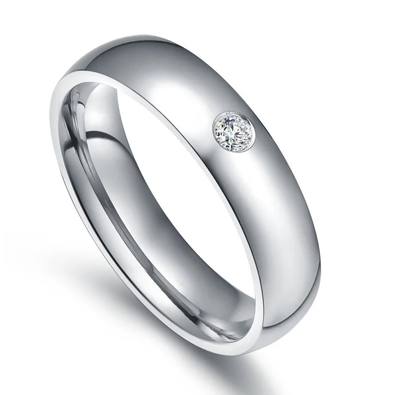 Anillo de Boda Clásico Vnox en Oro de Acero Inoxidable
