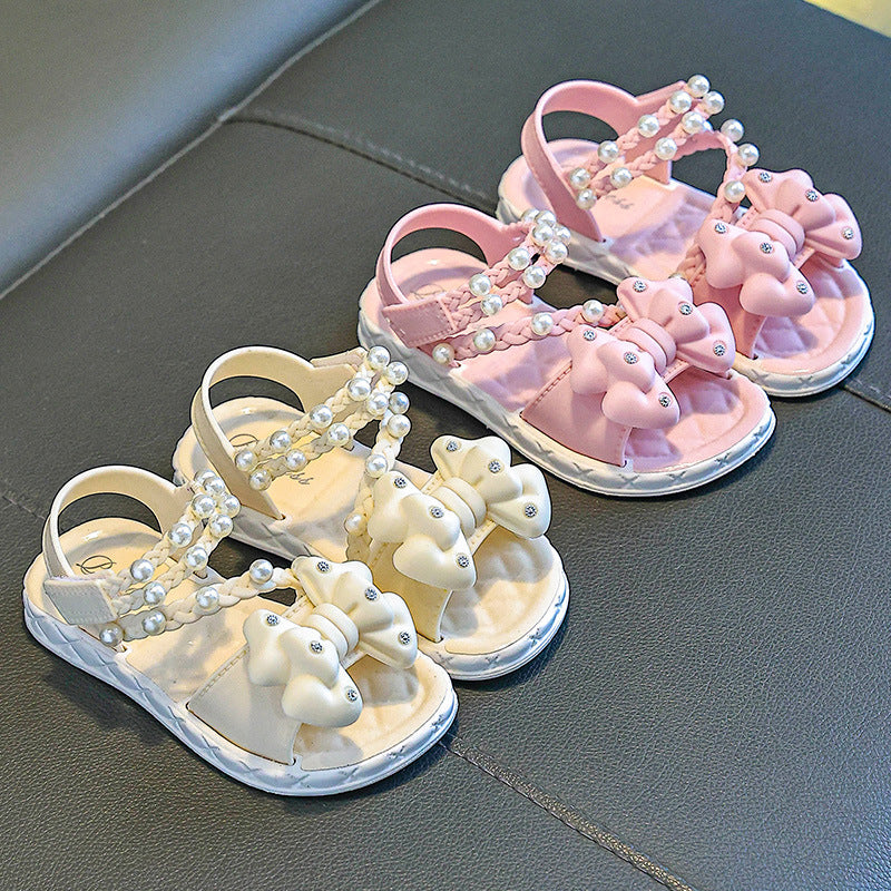 Sandalias de Princesa con Lazo para Niña
