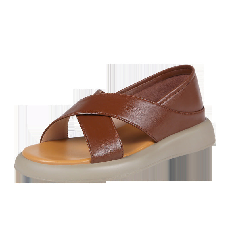 Sandalias de Plataforma Cómodas con Tiras Cruzadas
