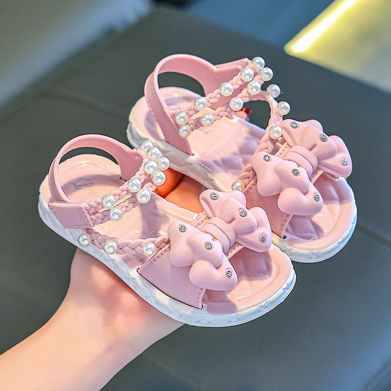 Sandalias de Princesa con Lazo para Niña