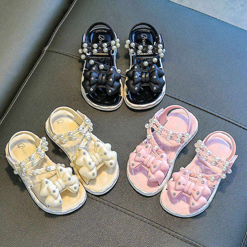 Sandalias de Princesa con Lazo para Niña