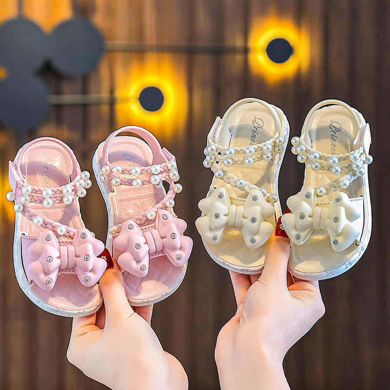 Sandalias de Princesa con Lazo para Niña