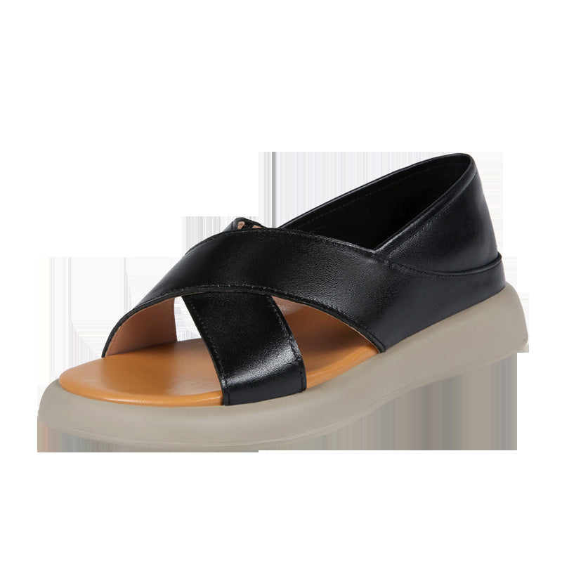 Sandalias de Plataforma Cómodas con Tiras Cruzadas