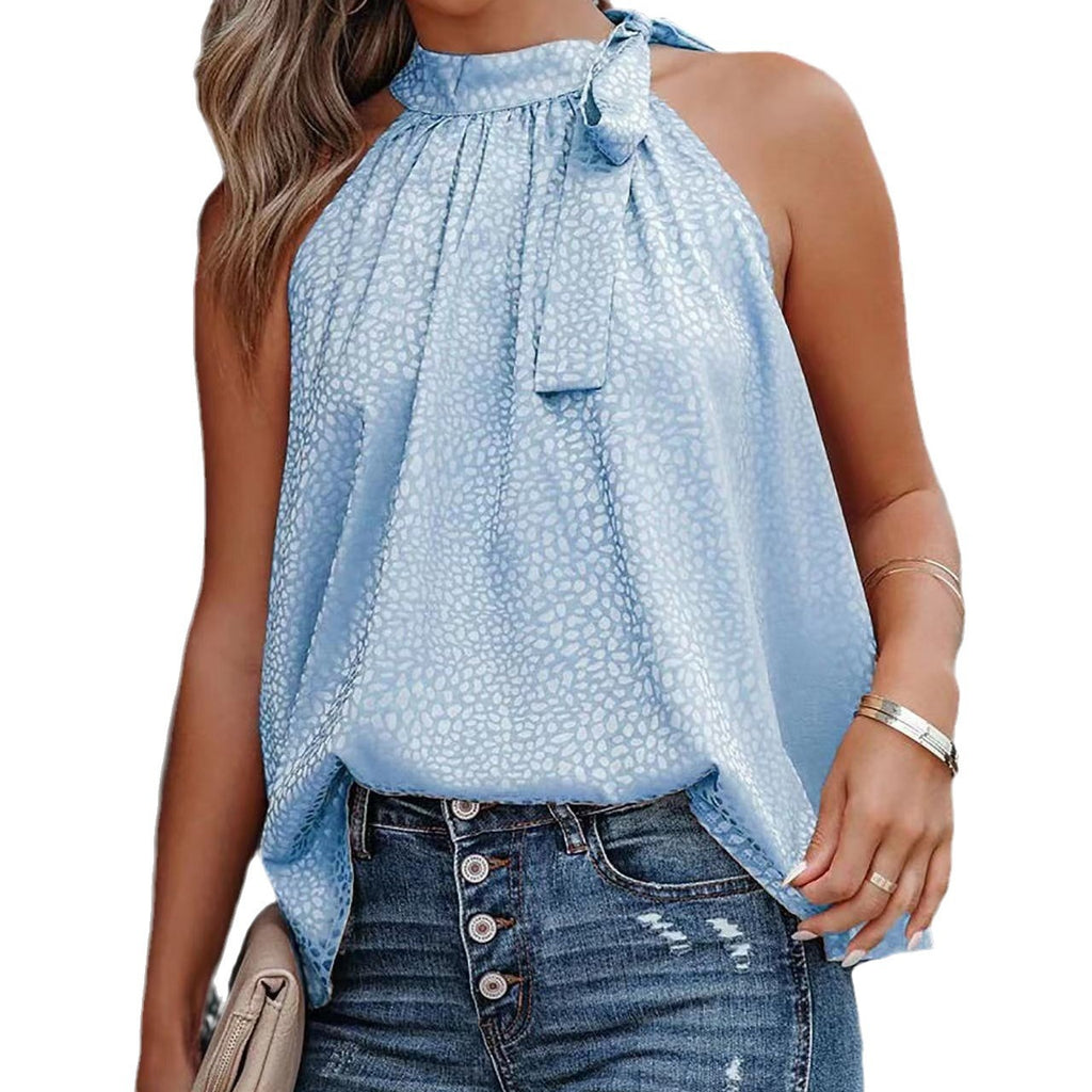 Blusa Elegante de Satén sin Mangas para Verano