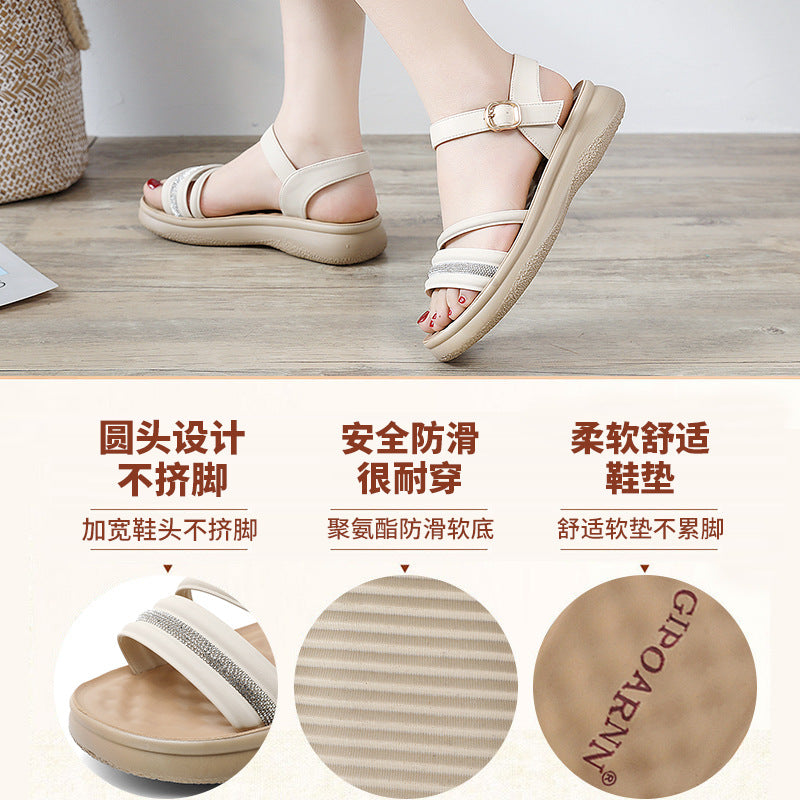 Sandalias Planas Confort con Suela Suave para Mujer