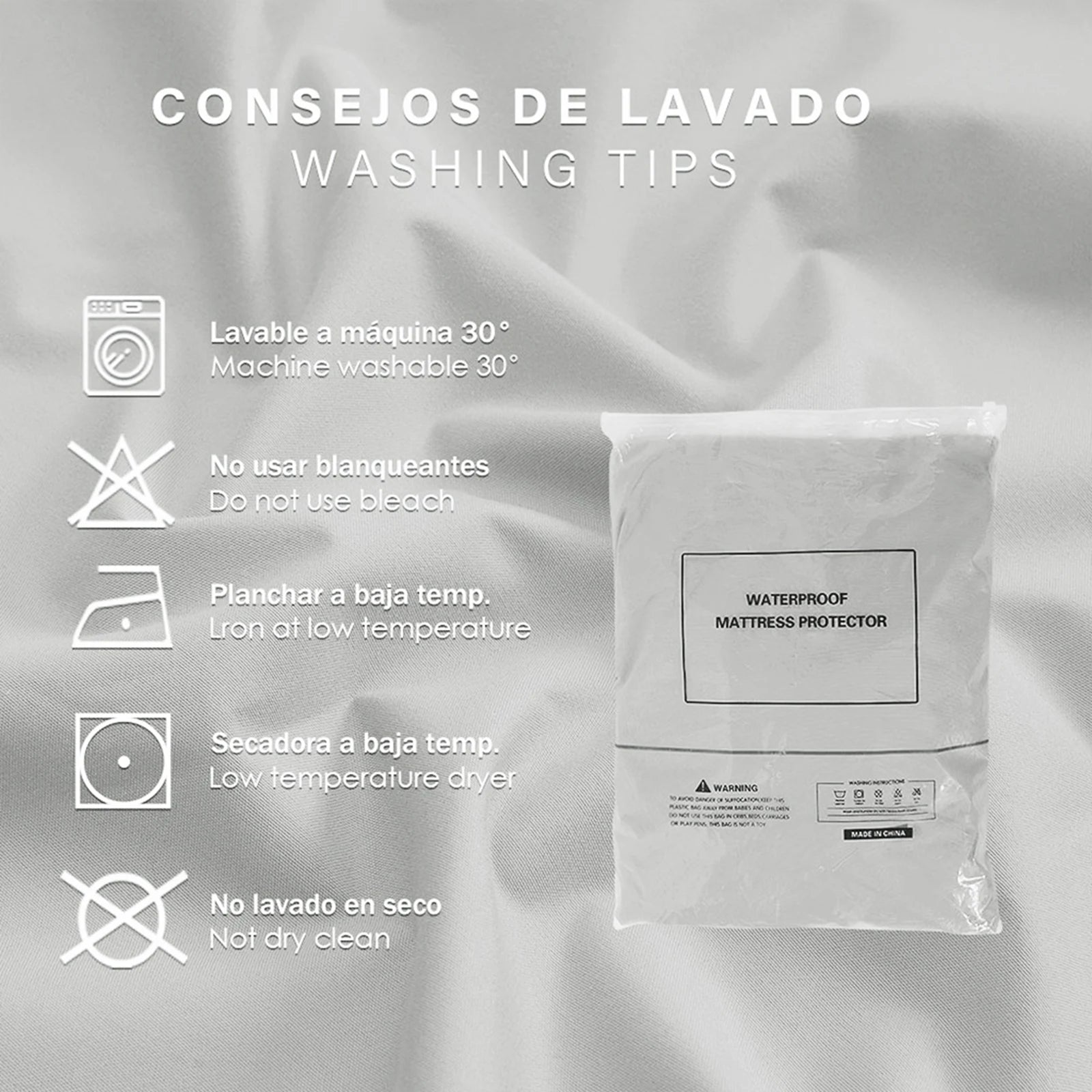 Protector de Colchón Impermeable FORCHEER – Transpirable, Antihumedad, Lavable, 140/160/180 cm