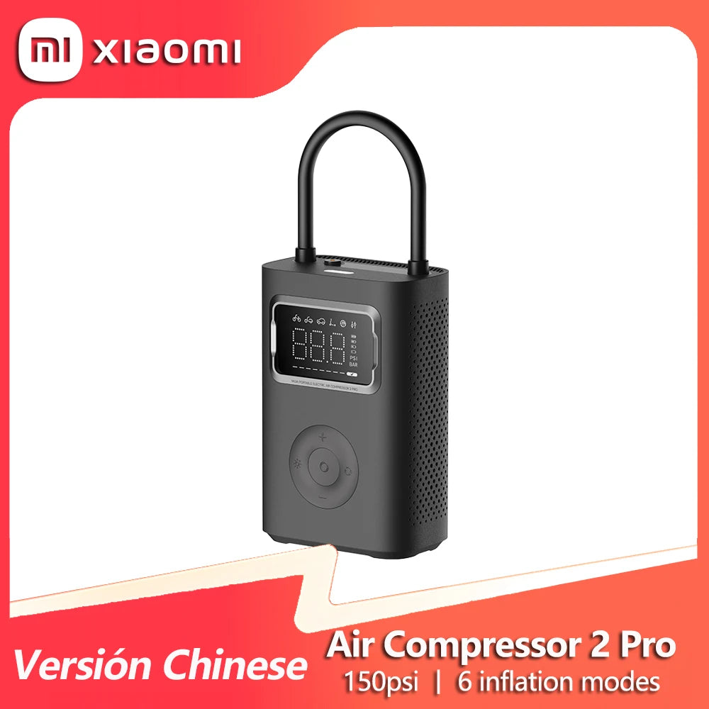Compresor de Aire Portátil Xiaomi Mijia Air Compressor 2 Pro – Digital, USB-C, LED, 150 PSI