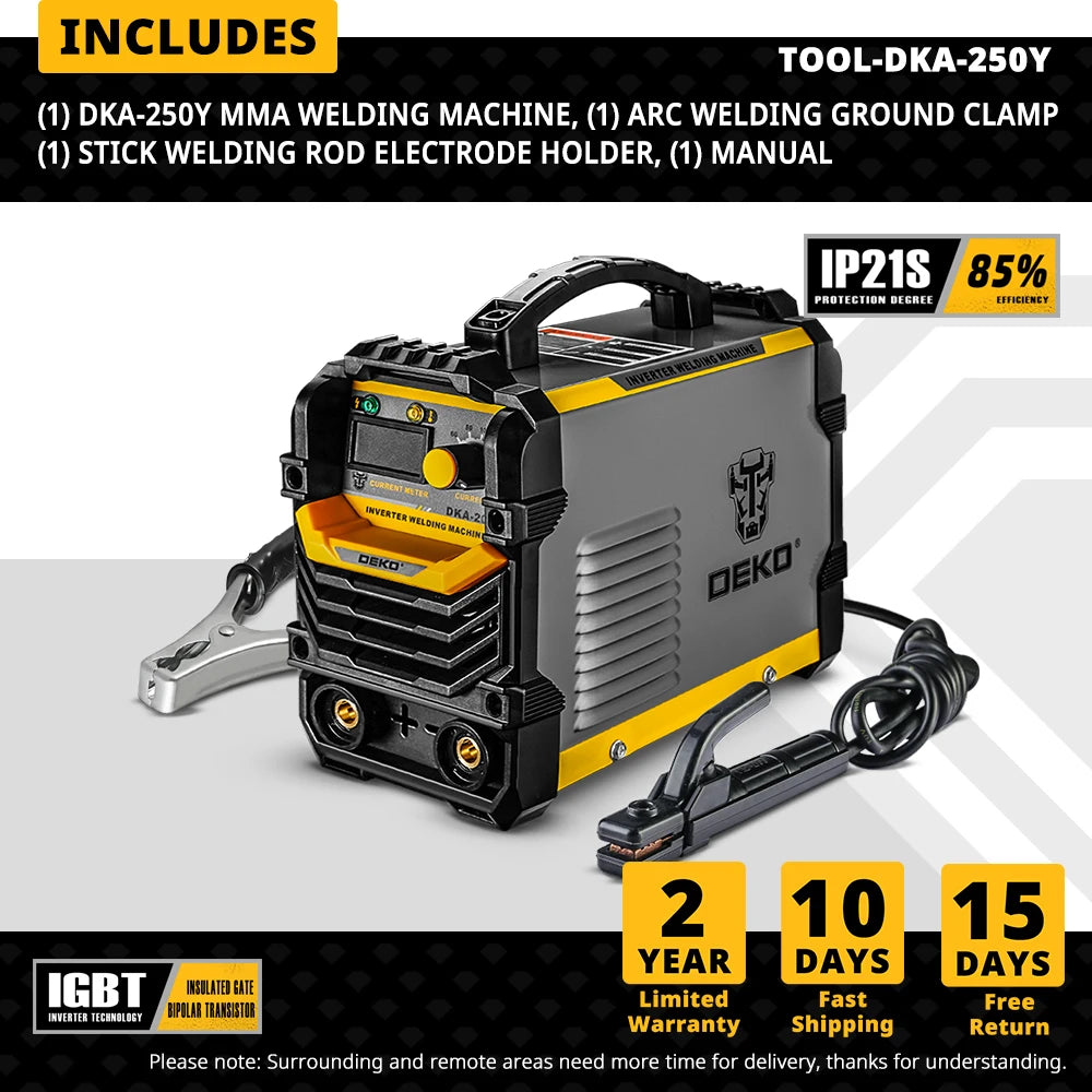 Soldadora Inversora DEKO MMA 160/200A – 4,1 KVA, Tecnología IGBT, 220V, MMA y TIG Lift