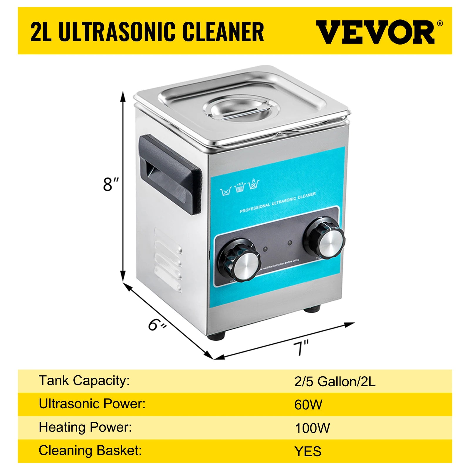 Limpiador Ultrasónico Eléctrico SucceBuy – 3L / 6,5L / 10L / 15L / 22L / 30L, 40KHz, Acero Inoxidable 304, con Calefacción
