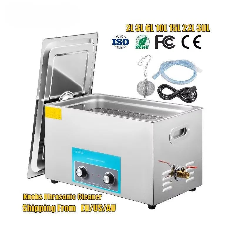 Limpiador Ultrasónico Eléctrico SucceBuy – 3L / 6,5L / 10L / 15L / 22L / 30L, 40KHz, Acero Inoxidable 304, con Calefacción