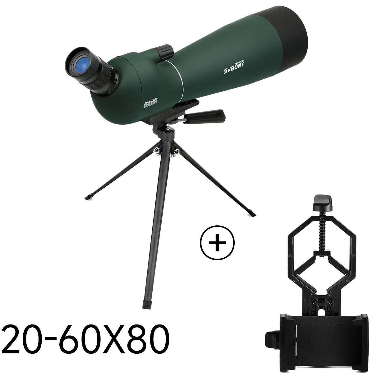 Telescopio Terrestre SVBONY SV28/SV28 PLUS 25-75x70mm con Trípode | Impermeable IPX4 | Observación de Aves, Tiro al Blanco y Naturaleza