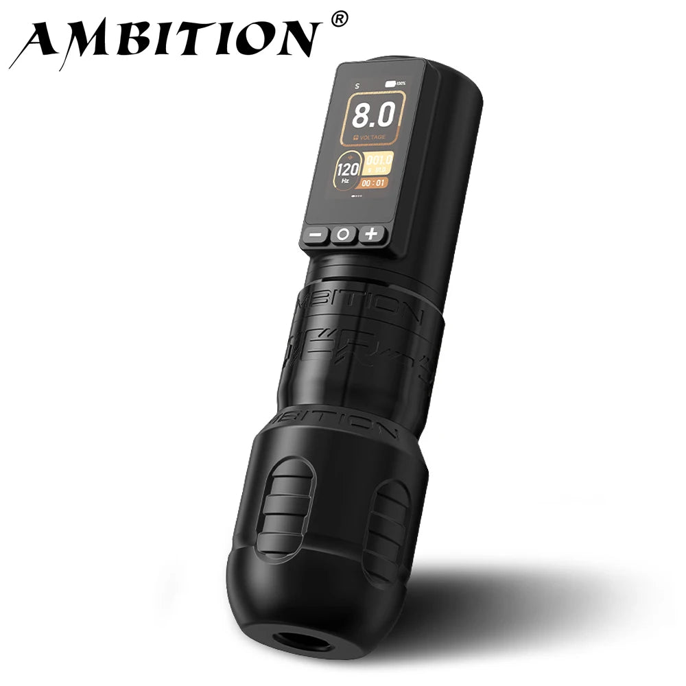 Máquina de Tatuar Inalámbrica Ambition Soldier 270 – Motor Brushless, Batería 2400mAh, Stroke 4.0+4.5mm