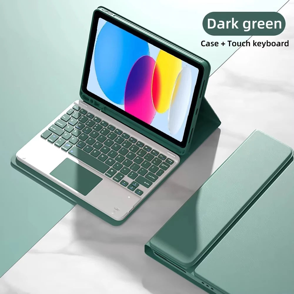 Funda con Teclado Español para iPad 10ª Gen 10,9" (2022) y iPad 11" (2025) — Bluetooth Desmontable con Soporte para Lápiz