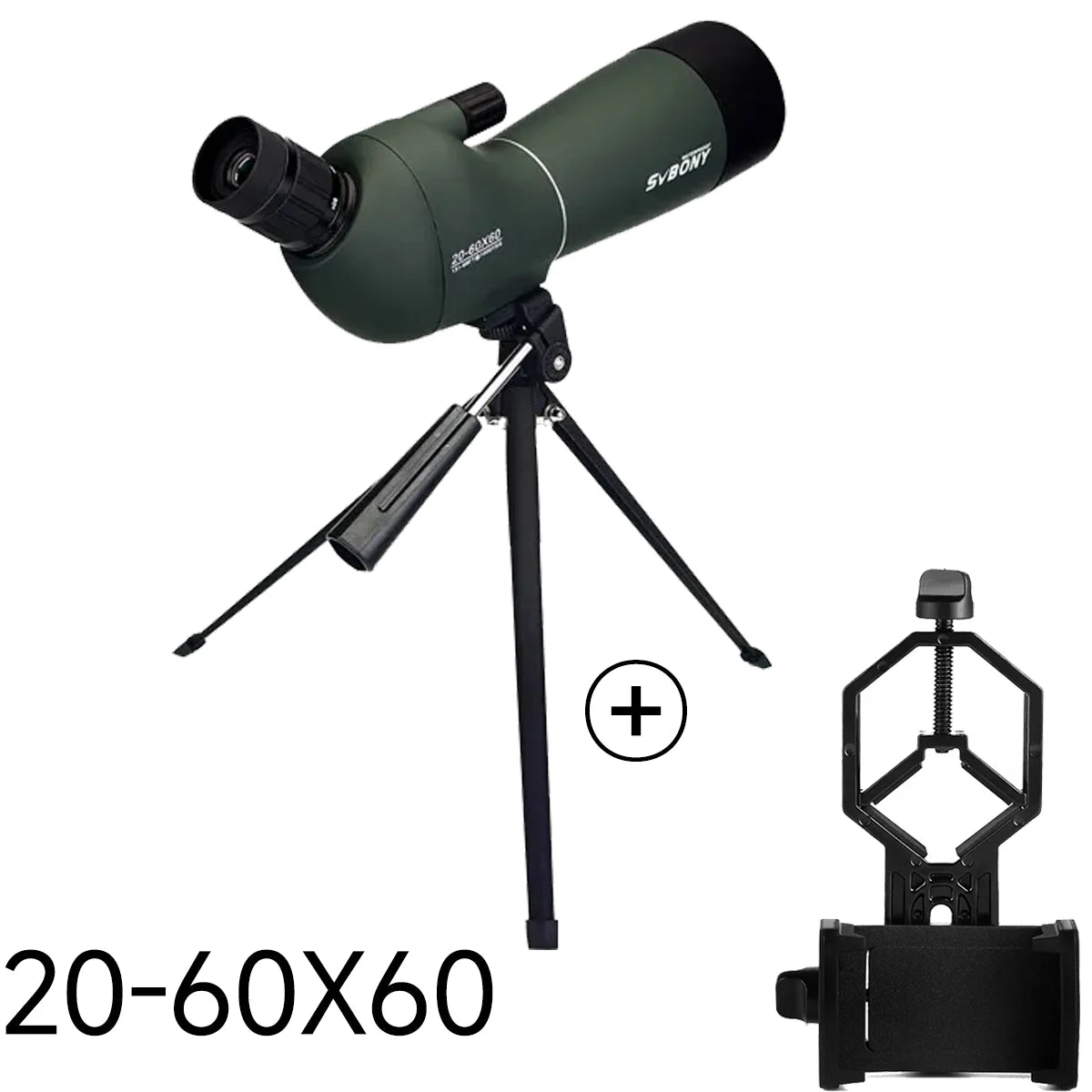 Telescopio Terrestre SVBONY SV28/SV28 PLUS 25-75x70mm con Trípode | Impermeable IPX4 | Observación de Aves, Tiro al Blanco y Naturaleza