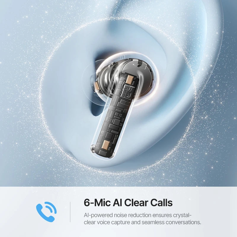 Auriculares Inalámbricos Baseus Bass EP10 Ultra – ANC -55dB, Bluetooth 6.0, 65h, 6 Micrófonos IA, Hi-Res LDAC