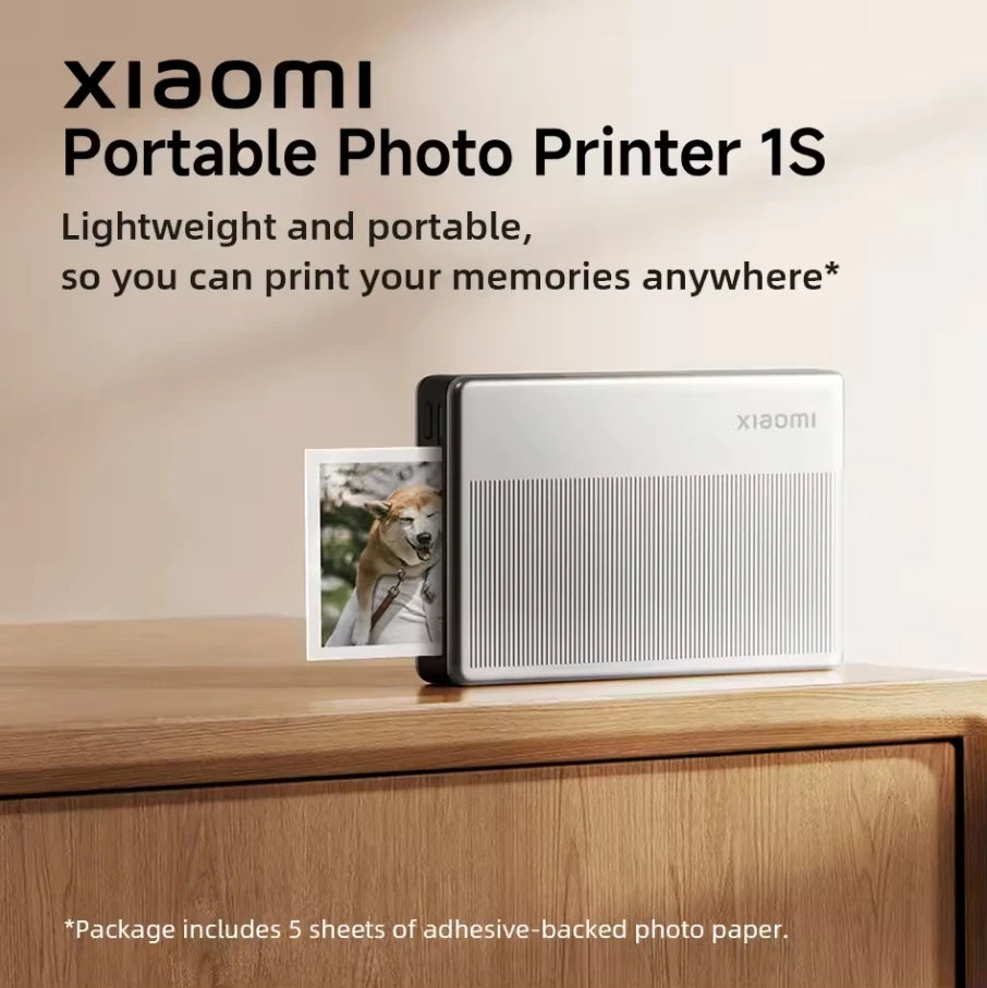 Impresora Fotográfica Portátil Xiaomi 1S – Bluetooth 5.2, Térmica ZINK, Fotos 2x3", Versión Global